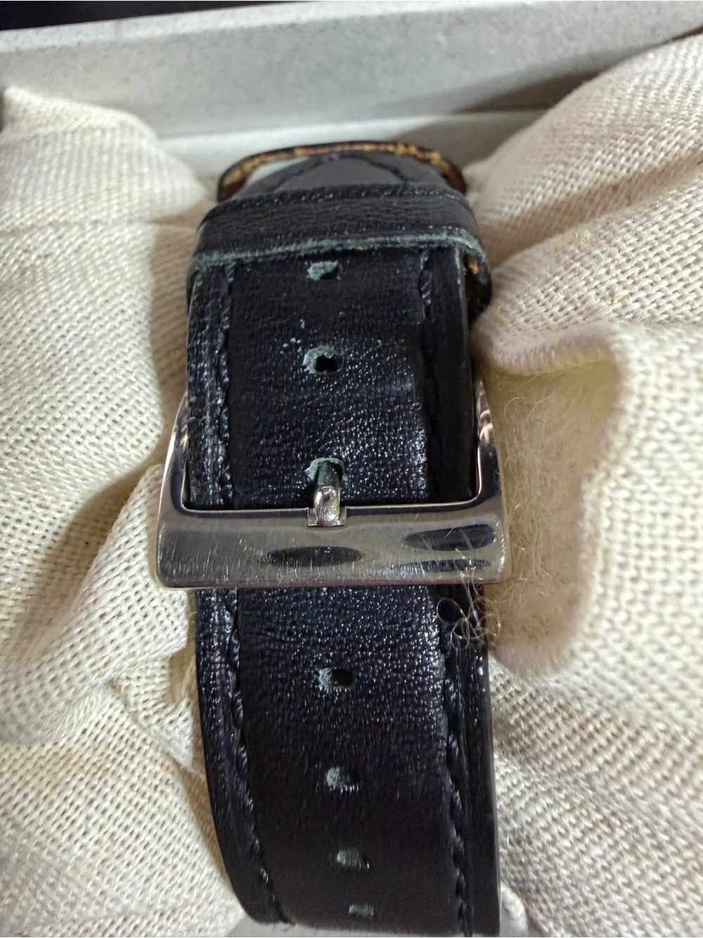 GUESS Black Dial Silver-Tone Steel Case Watch